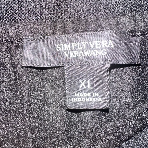 Simply Vera Vera Wang Black faux leather A-Line Skirt - Picture 6 of 7